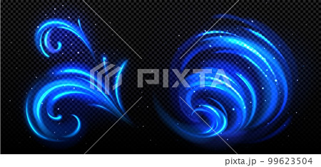 Abstract blue swirl, cold wind motion, twirls Abstract blue swirl, cold wind motion, twirls 99623504