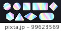 Holographic iridescent texture sticker or label, 99623569