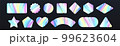 Holographic iridescent texture sticker or label, 99623604