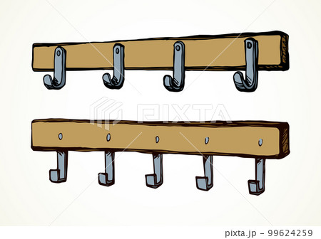 Wall hook. Vector drawing 99624259