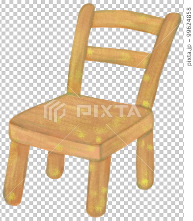 Illustration of a simple wooden chair Illustration of a simple wooden chair 99624858
