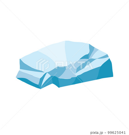 Ice rock boulder. Natural shape stone. vector illustration Ice rock boulder. Natural shape stone. vector illustration 99625041