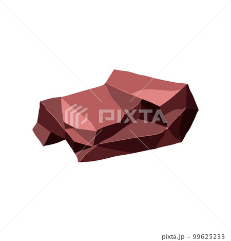 Ore rock boulder. Natural shape stone. vector illustration 99625233