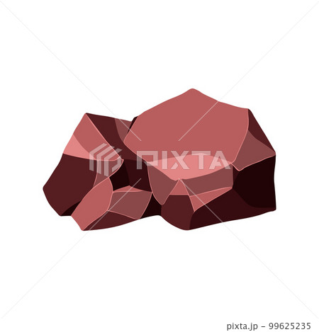 Ore rock boulder. Natural shape stone. vector illustration Ore rock boulder. Natural shape stone. vector illustration 99625235