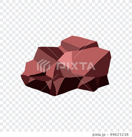 Ore rock boulder. Natural shape stone. vector illustration Ore rock boulder. Natural shape stone. vector illustration 99625236