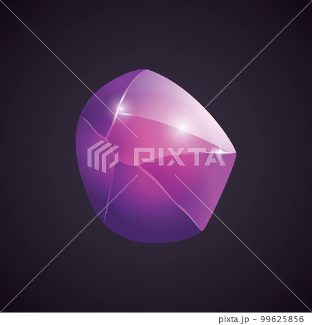 Crystal and natural mineral. Cartoon Magic Gemstone. Game asset. vector illustration Crystal and natural mineral. Cartoon Magic Gemstone. Game asset. vector illustration 99625856