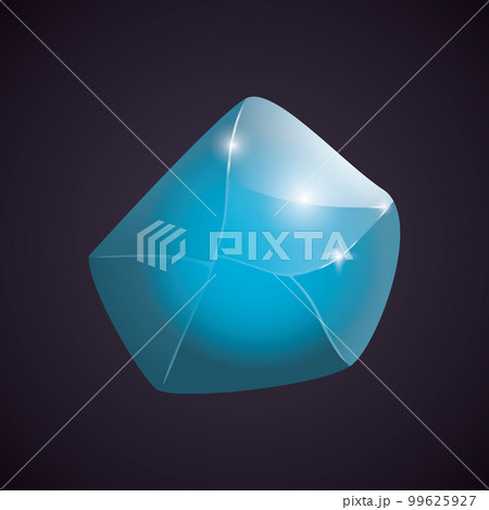 Crystal and natural mineral. Cartoon Magic Gemstone. Game asset. vector illustration 99625927