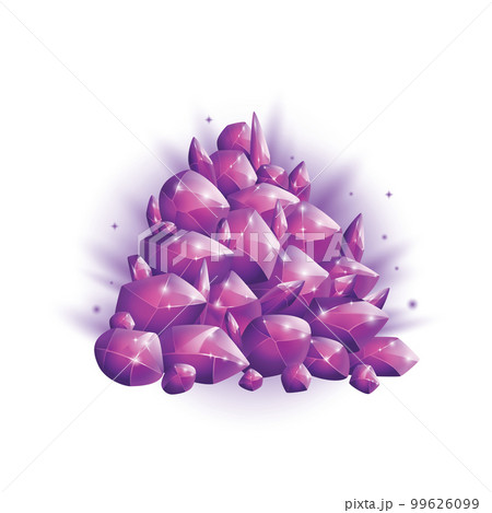 Crystals and natural minerals. Cartoon Magic Gemstones. Game assets. vector illustration 99626099