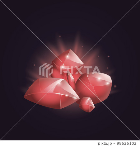 Crystals and natural minerals. Cartoon Magic Gemstones. Game assets. vector illustration 99626102
