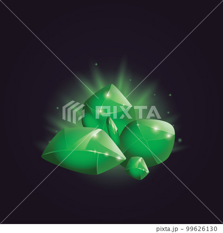 Crystals and natural minerals. Cartoon Magic Gemstones. Game assets. vector illustration Crystals and natural minerals. Cartoon Magic Gemstones. Game assets. vector illustration 99626130