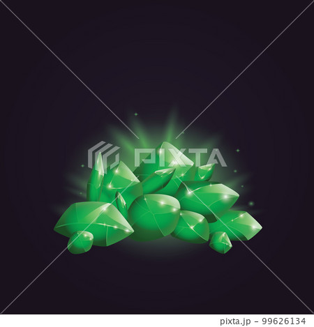 Crystals and natural minerals. Cartoon Magic Gemstones. Game assets. vector illustration Crystals and natural minerals. Cartoon Magic Gemstones. Game assets. vector illustration 99626134