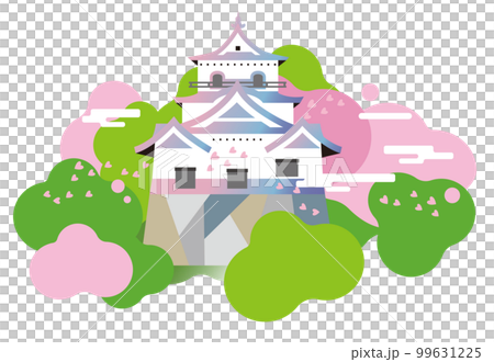 彦根城の天守閣。美しい公園とお城の見える風景。 99631225