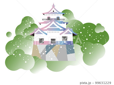 彦根城の天守閣。美しい公園とお城の見える風景。 99631229
