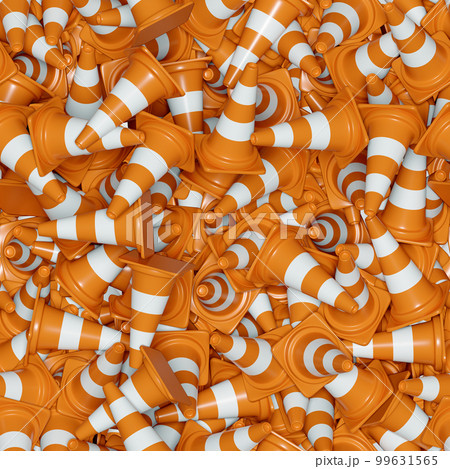traffic cones under construction wrap around seamless tile pattern 404 error forbidden warning 3D illustration traffic cones under construction wrap around seamless tile pattern 404 error forbidden warning 3D illustration 99631565