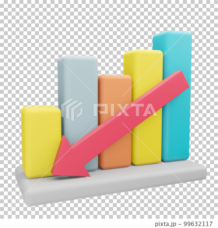 Business chart down arrow. 99632117