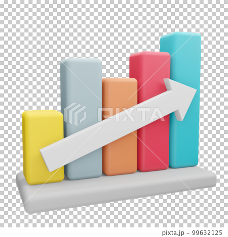 Growing bars graphic with rising arrow. Growing bars graphic with rising arrow. 99632125