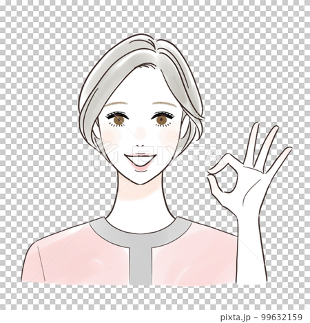 Esthetician giving OK sign 99632159