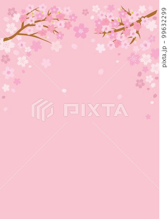 ピンクの桜の背景イラスト 99632299
