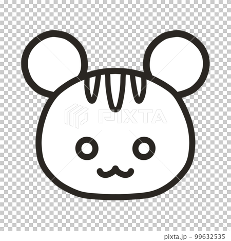 Squirrel's hand-drawn illustration monochrome 99632535