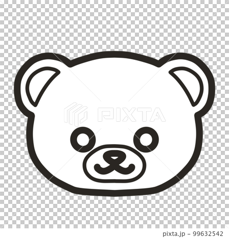 Bear's hand-drawn illustration monochrome Bear's hand-drawn illustration monochrome 99632542