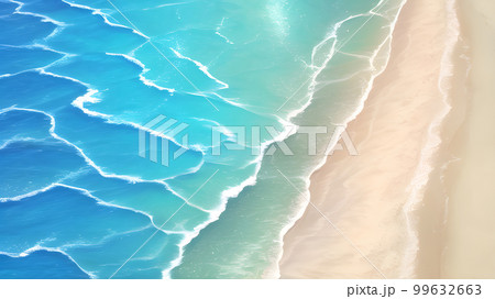 波打ち際の夏の海　イラスト 99632663