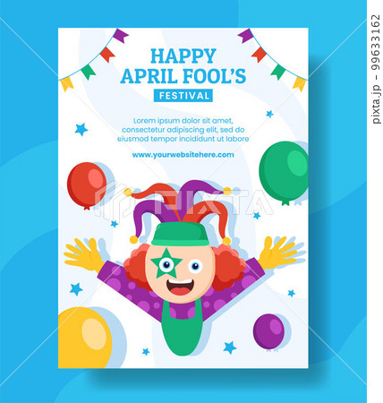 Happy April Fools Day Vertical Poster Cartoon Hand Drawn Templates Background Illustration Happy April Fools Day Vertical Poster Cartoon Hand Drawn Templates Background Illustration 99633162