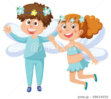 Couple fairy kids cartoon character Couple fairy kids cartoon character 99634050