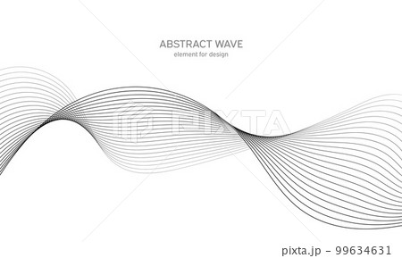 Abstract wave element for design. Digital frequency track equalizer. Stylized line art background. Vector illustration. Wave with lines created using blend tool. Curved wavy line, smooth stripe. Abstract wave element for design. Digital frequency track equalizer. Stylized line art background. Vector illustration. Wave with lines created using blend tool. Curved wavy line, smooth stripe. 99634631