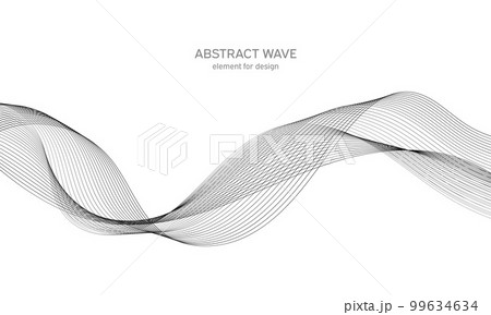 Abstract wave element for design. Digital frequency track equalizer. Stylized line art background. Vector illustration. Wave with lines created using blend tool. Curved wavy line, smooth stripe. Abstract wave element for design. Digital frequency track equalizer. Stylized line art background. Vector illustration. Wave with lines created using blend tool. Curved wavy line, smooth stripe. 99634634