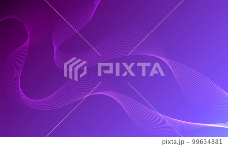 Abstract wave element for design. Digital frequency track equalizer. Stylized line art background. Colorful shiny wave with lines created using blend tool. Curved wavy line, smooth stripe Vector 99634881