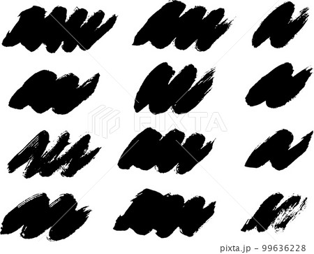 筆手書きデザイン　窓拭き跡　和風 99636228