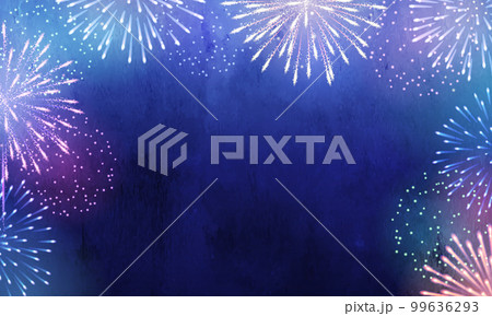 カラフルな花火のベクターイラスト背景 99636293