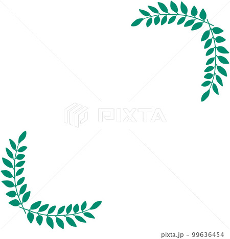 Leaf Corner Border. Hand drawn floral corner borders decoration Leaf Corner Border. Hand drawn floral corner borders decoration 99636454