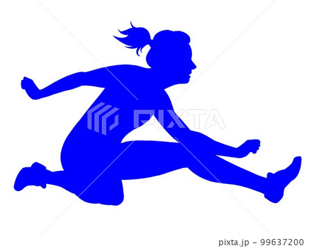 女性ハードル選手　シルエット 99637200