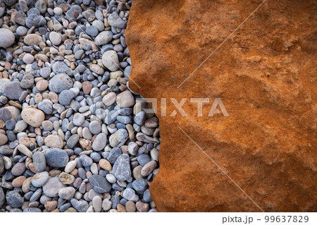 Rocky shapes on the beach. textures and patterns generated on the stones of the Ibiza. 99637829