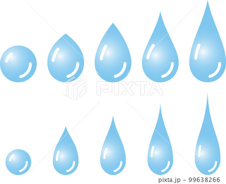 水滴のセットのイラスト素材 [99638266] - PIXTA