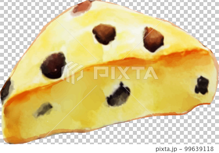 Triangular chocolate scone watercolor style illustration 99639118
