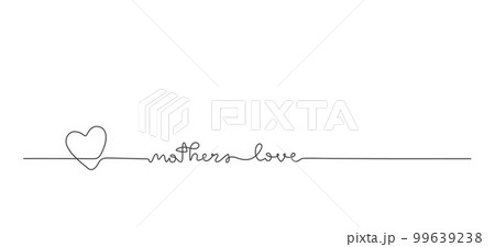 Vector line lettering Mothers love for banner, gifts tag, love. 99639238