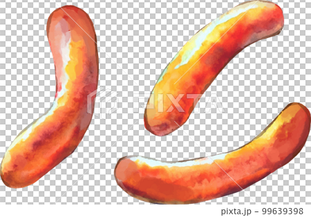 Baked sausage vector illustration set Baked sausage vector illustration set 99639398
