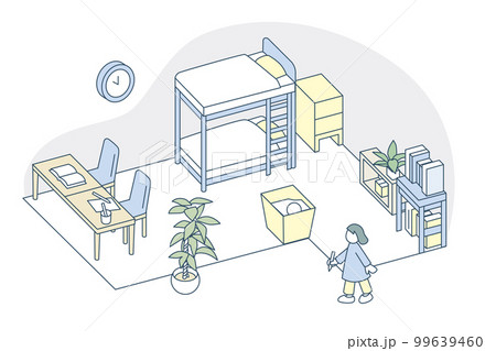 二段ベットのある子ども部屋。 99639460