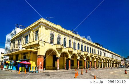 Traditional colonial architecture in San Salvador, the capital of El Salvador 99640119