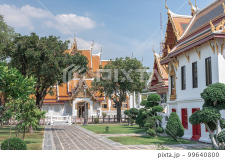 Wat Benchamabophit temple, landmark for tourist at Bangkok,Thailand. Most favorite landmark for travel. Wat Benchamabophit temple, landmark for tourist at Bangkok,Thailand. Most favorite landmark for travel. 99640800