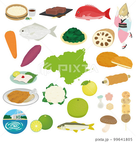 徳島県のイラストセット 99641805