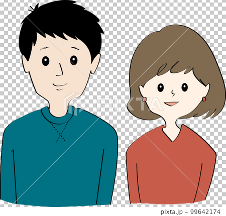 男女　上半身のイラスト 99642174