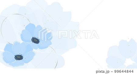 Floral background with blue flowers. Delicate watercolor anemones. Vector background for banner, poster. Floral background with blue flowers. Delicate watercolor anemones. Vector background for banner, poster. 99644844