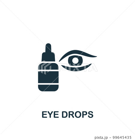 Eye drops icon. Monochrome simple sign from pharmacy collection. Eye drops icon for logo, templates, web design and infographics. Eye drops icon. Monochrome simple sign from pharmacy collection. Eye drops icon for logo, templates, web design and infographics. 99645435