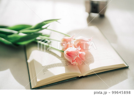 チューリップと洋書　 99645898