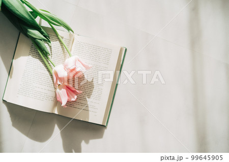 チューリップと洋書　 99645905