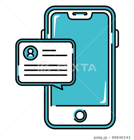 スマートフォンとSNSのプロフィール スマートフォンとSNSのプロフィール 99646543