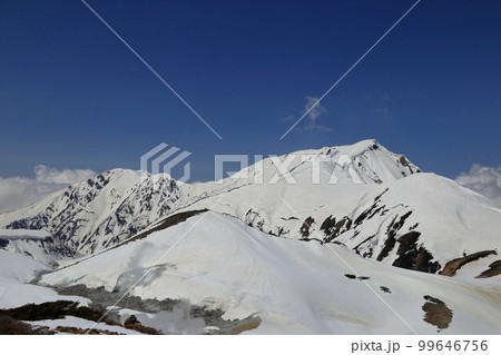 エンマ台から望む残雪期の大日連峰 ( 2022年4月 富山県 立山町 ) 99646756